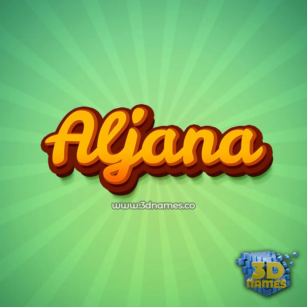 aljana in Green Rays style - 3D name wallpaper