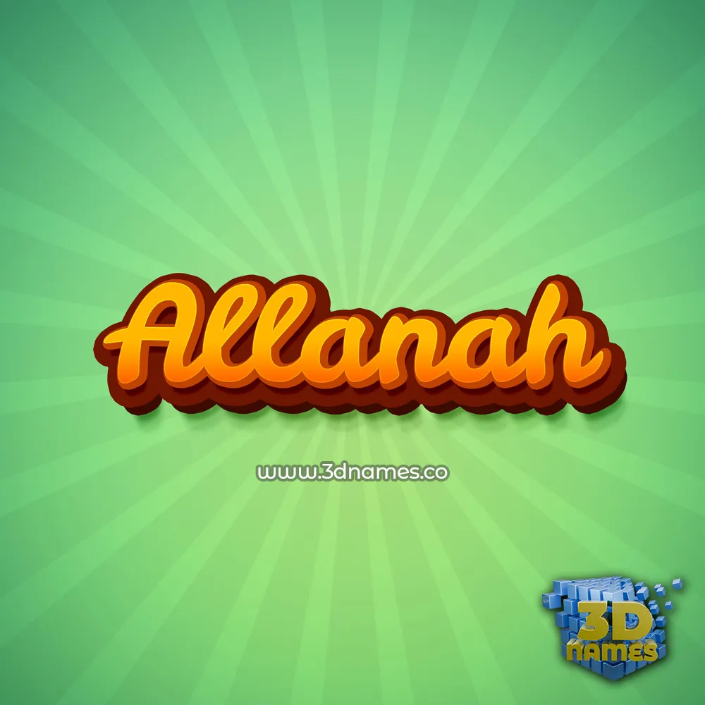 allanah in Green Rays style - 3D name wallpaper
