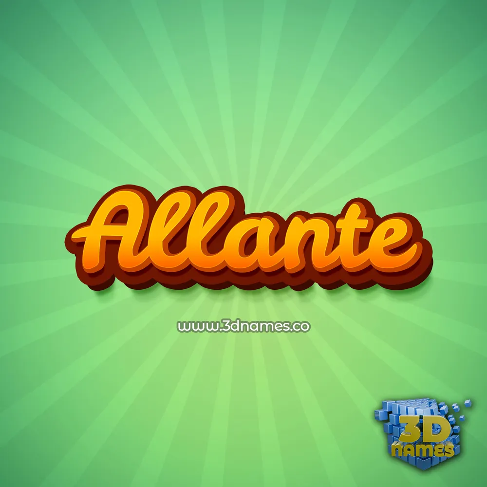allante in Green Rays style - 3D name wallpaper