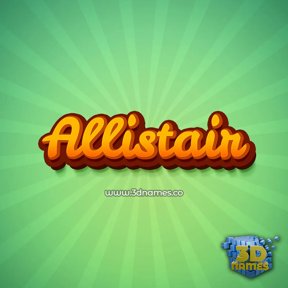 allistair in Green Rays style - 3D name wallpaper