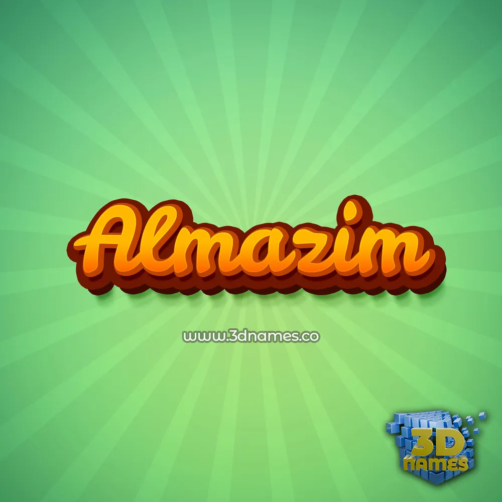 almazim in Green Rays style - 3D name wallpaper