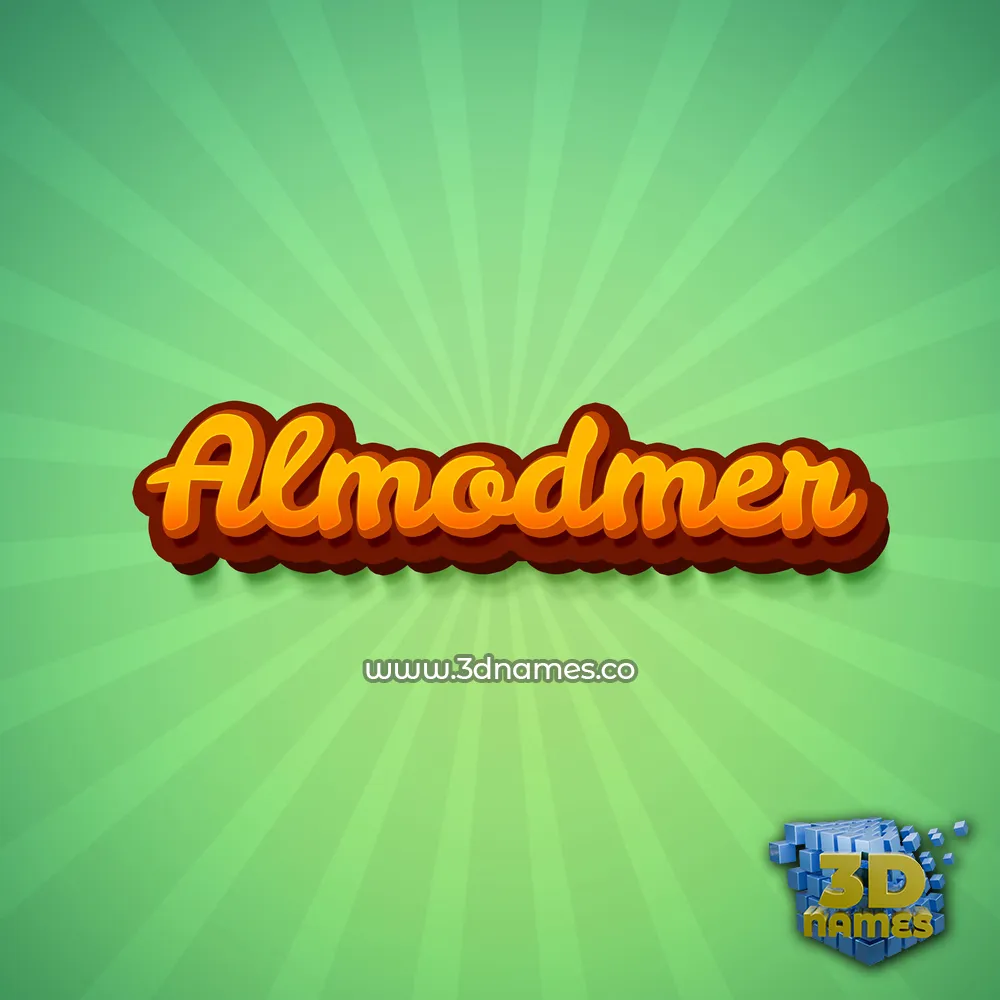 almodmer in Green Rays style - 3D name wallpaper