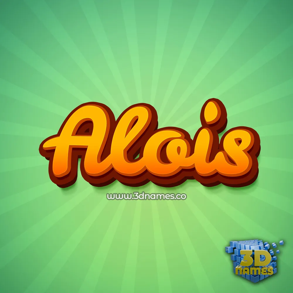 alois in Green Rays style - 3D name wallpaper