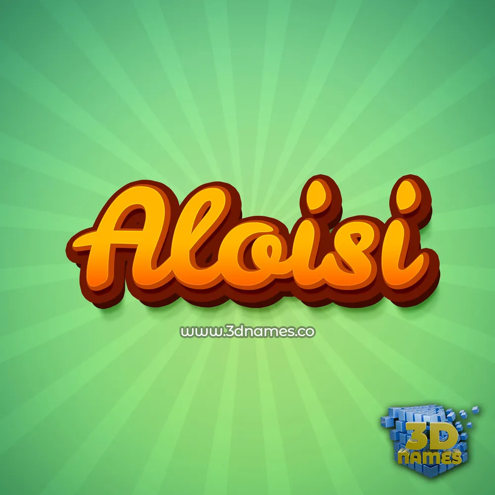 aloisi in Green Rays style - 3D name wallpaper