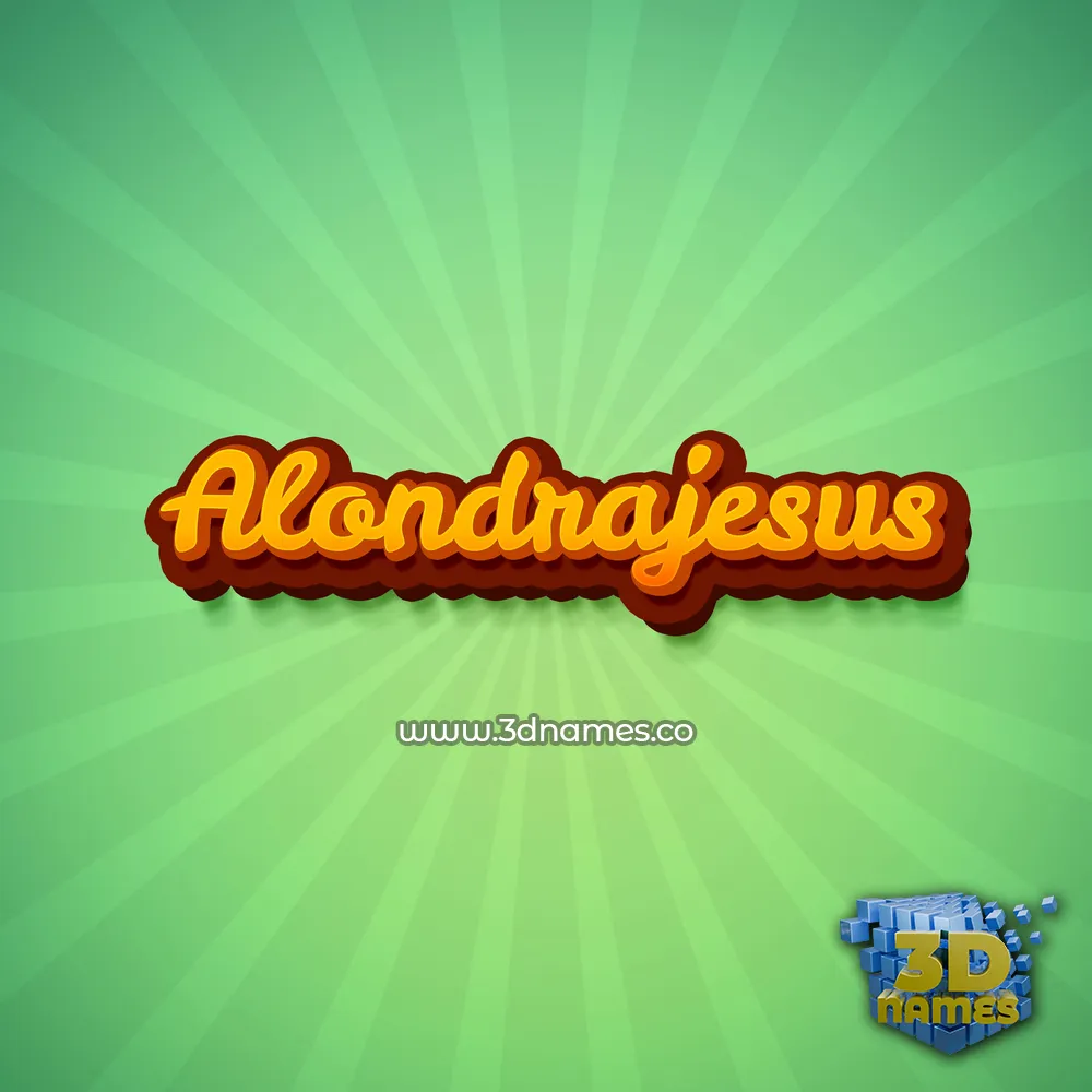 alondrajesus in Green Rays style - 3D name wallpaper