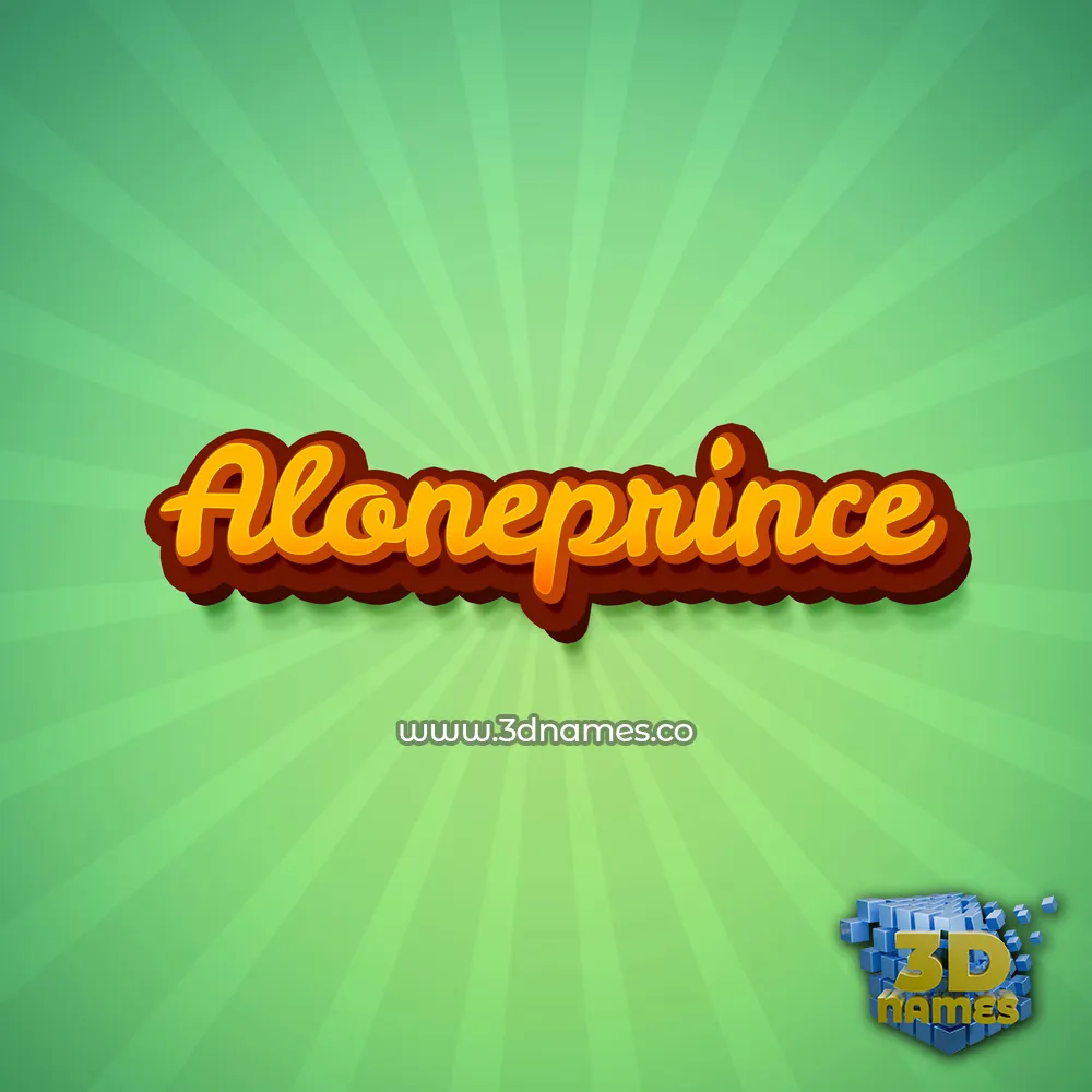 aloneprince in Green Rays style - 3D name wallpaper