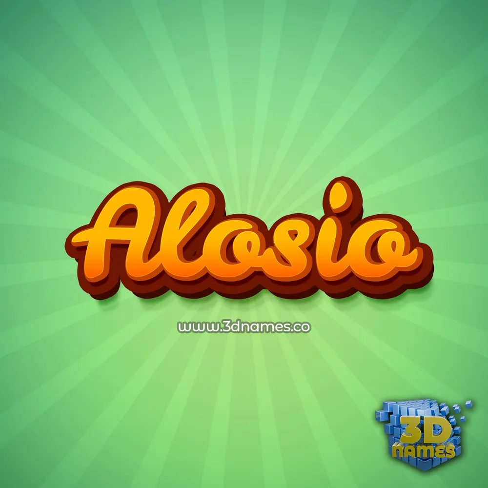 alosio in Green Rays style - 3D name wallpaper