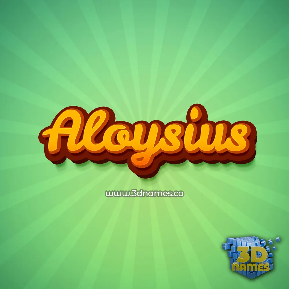 aloysius in Green Rays style - 3D name wallpaper