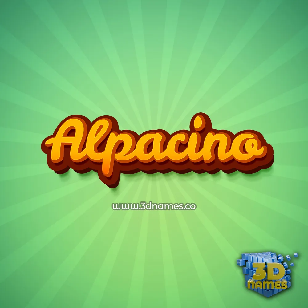 alpacino in Green Rays style - 3D name wallpaper
