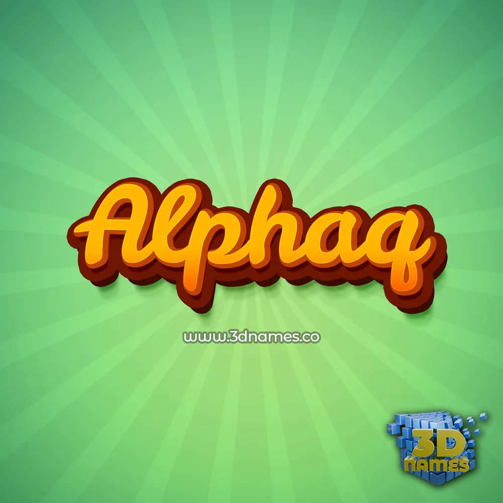 alphaq in Green Rays style - 3D name wallpaper