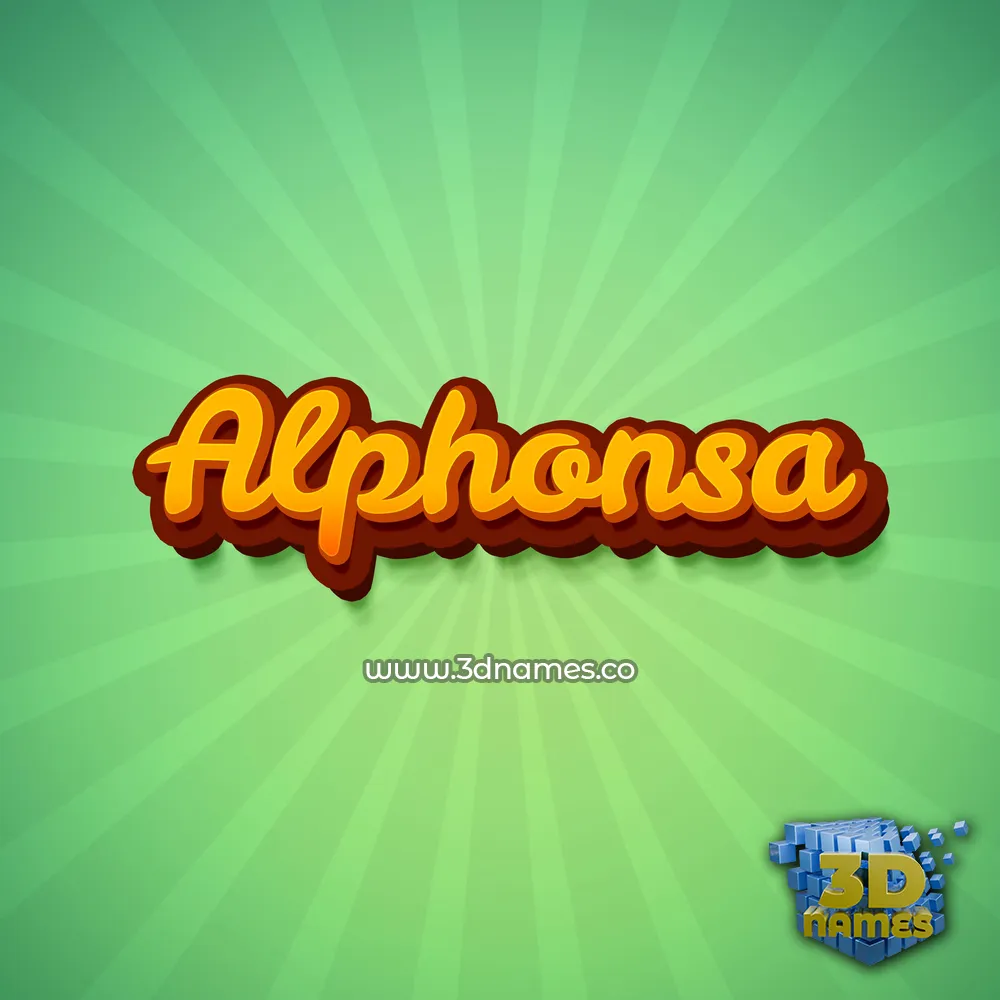 alphonsa in Green Rays style - 3D name wallpaper