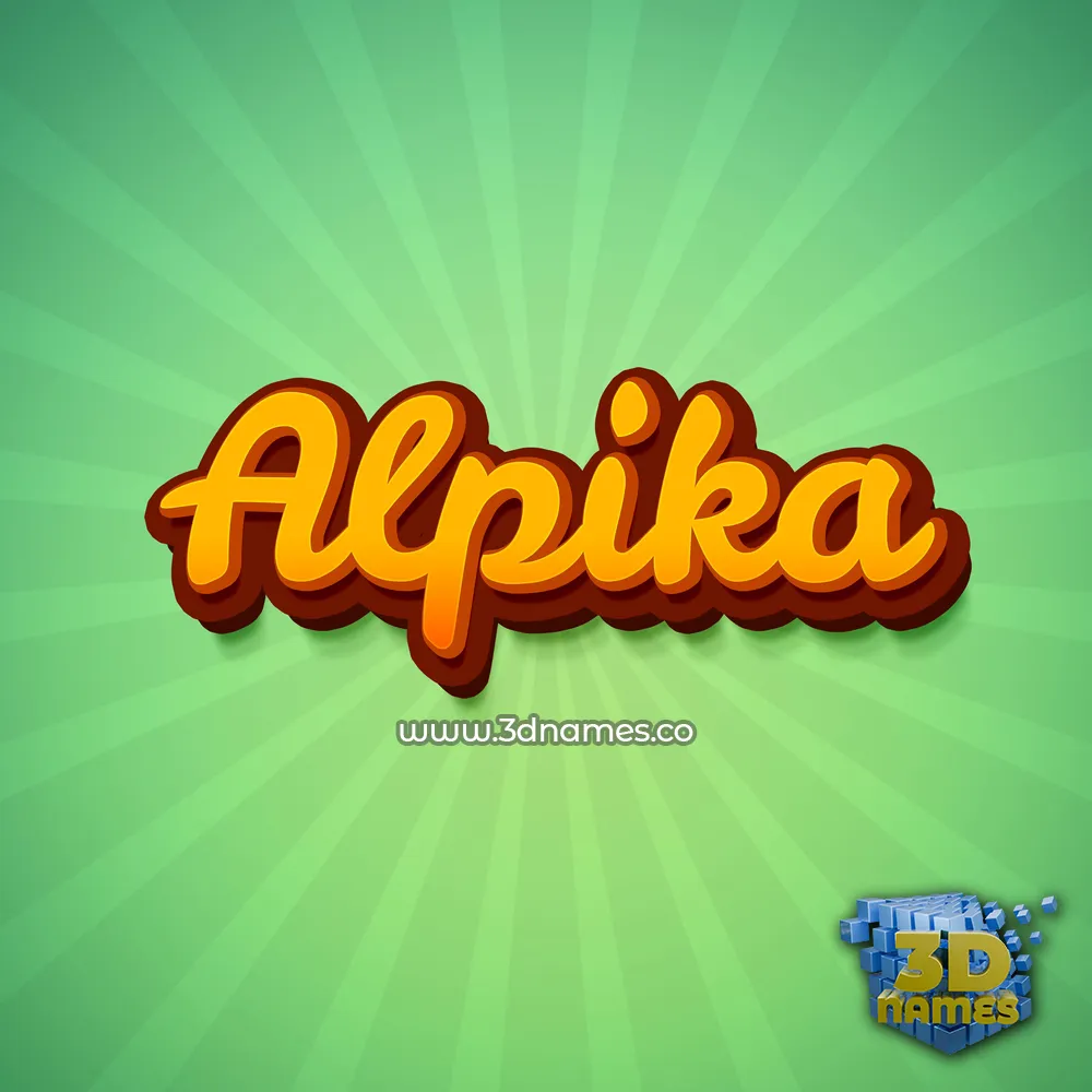 alpika in Green Rays style - 3D name wallpaper