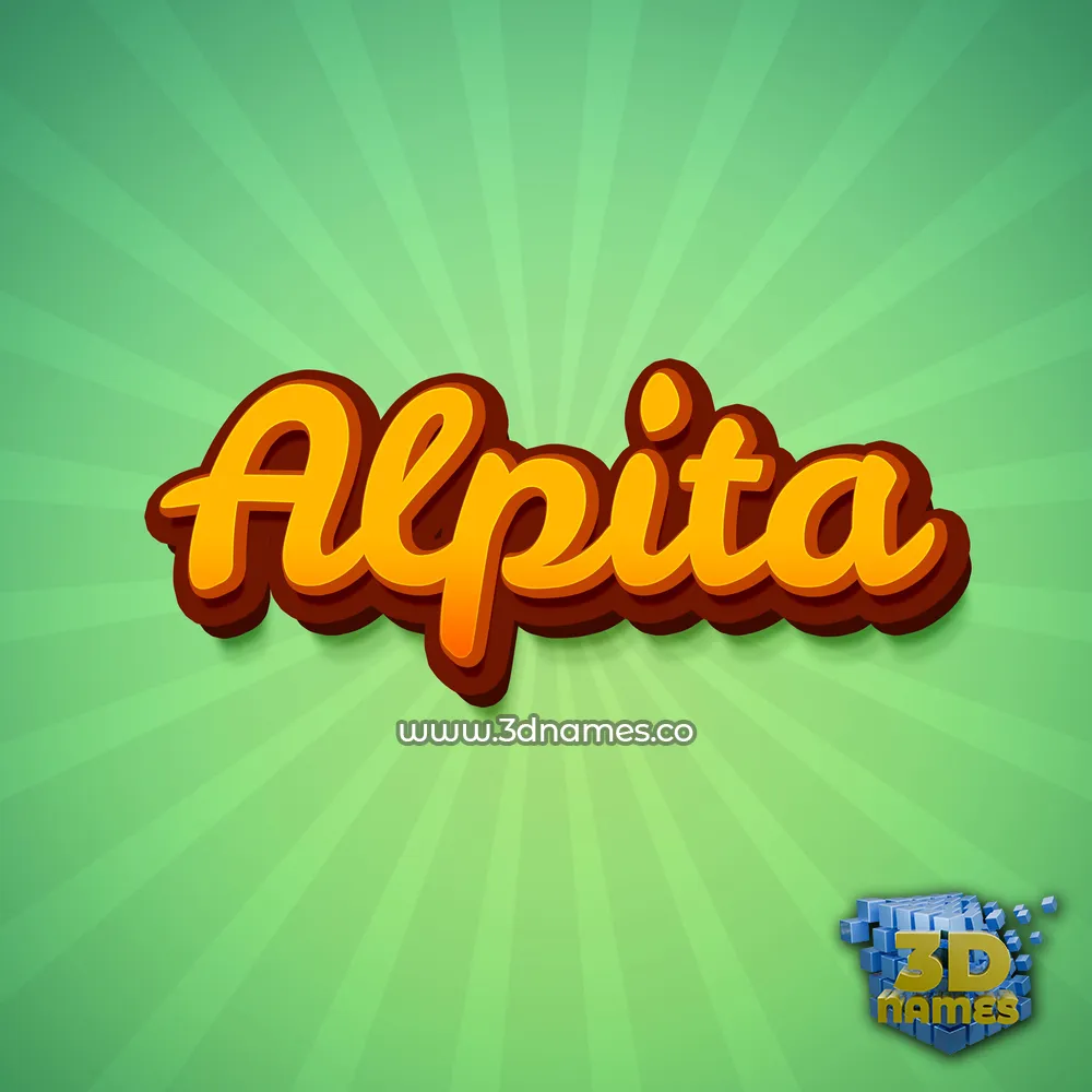 alpita in Green Rays style - 3D name wallpaper