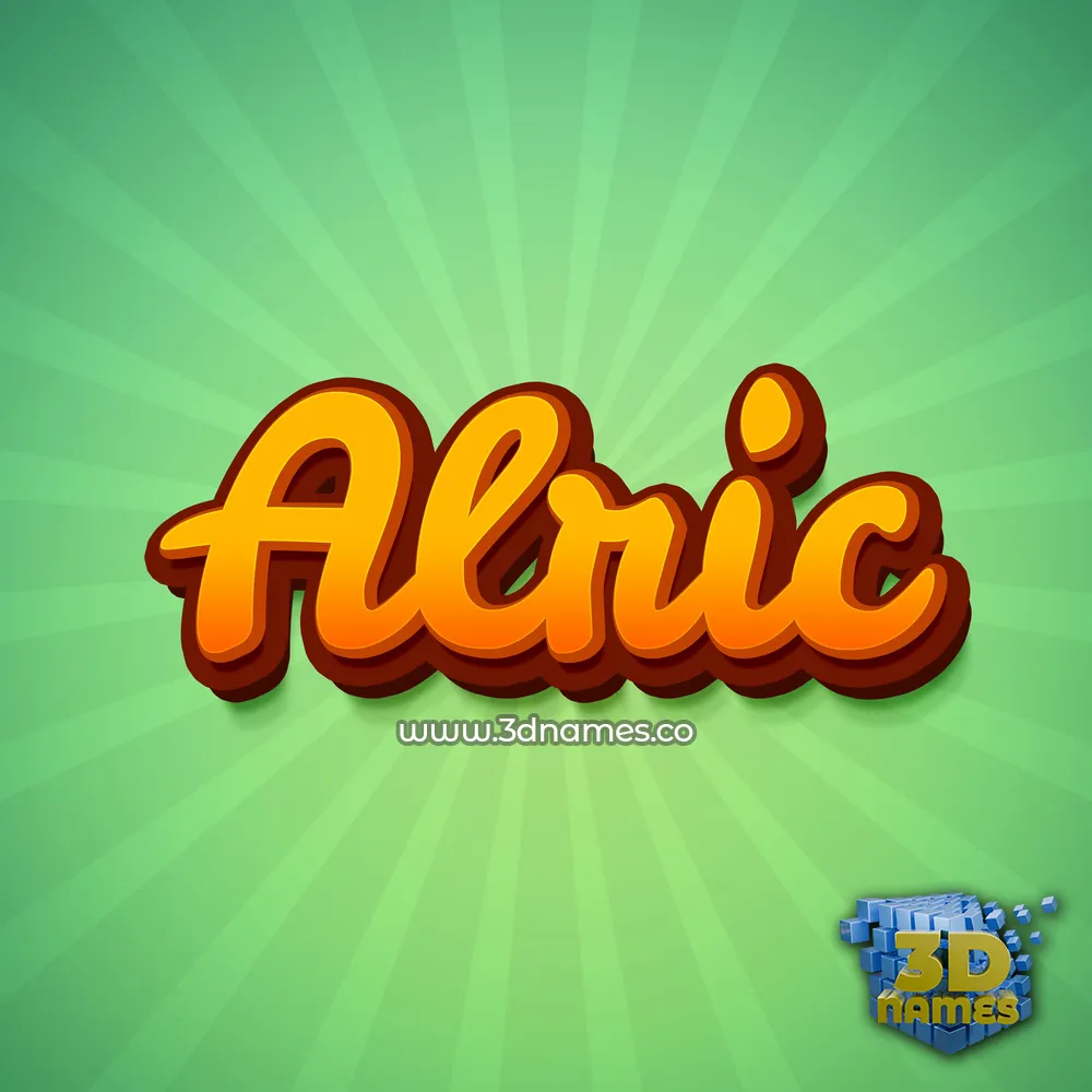 alric in Green Rays style - 3D name wallpaper