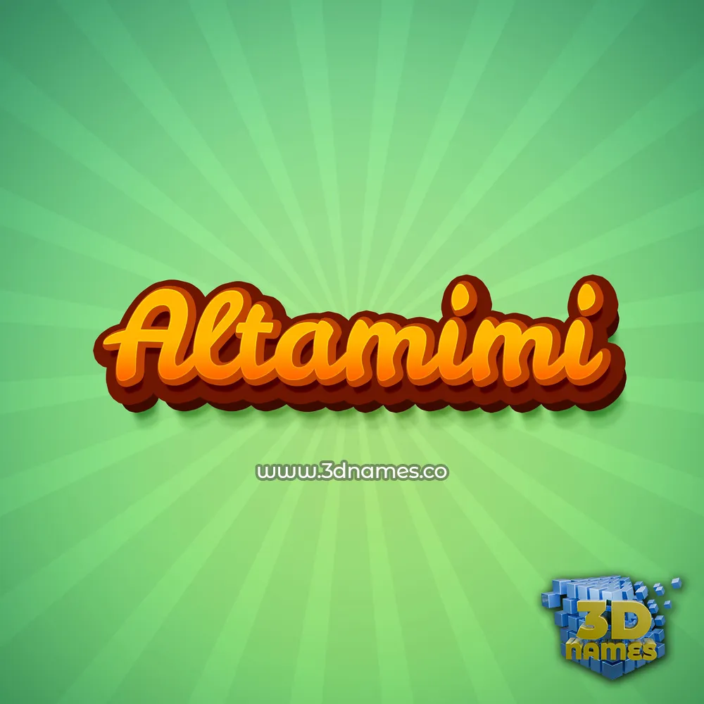 altamimi in Green Rays style - 3D name wallpaper