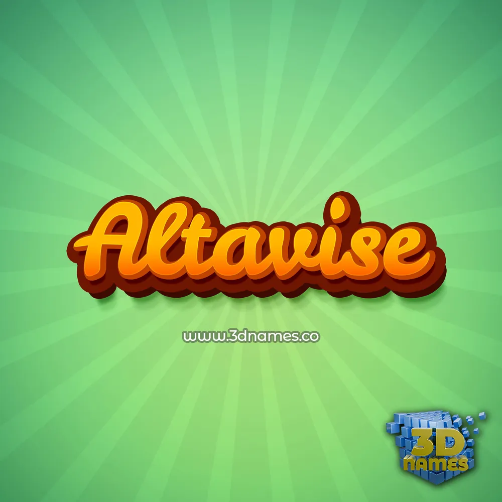 altavise in Green Rays style - 3D name wallpaper