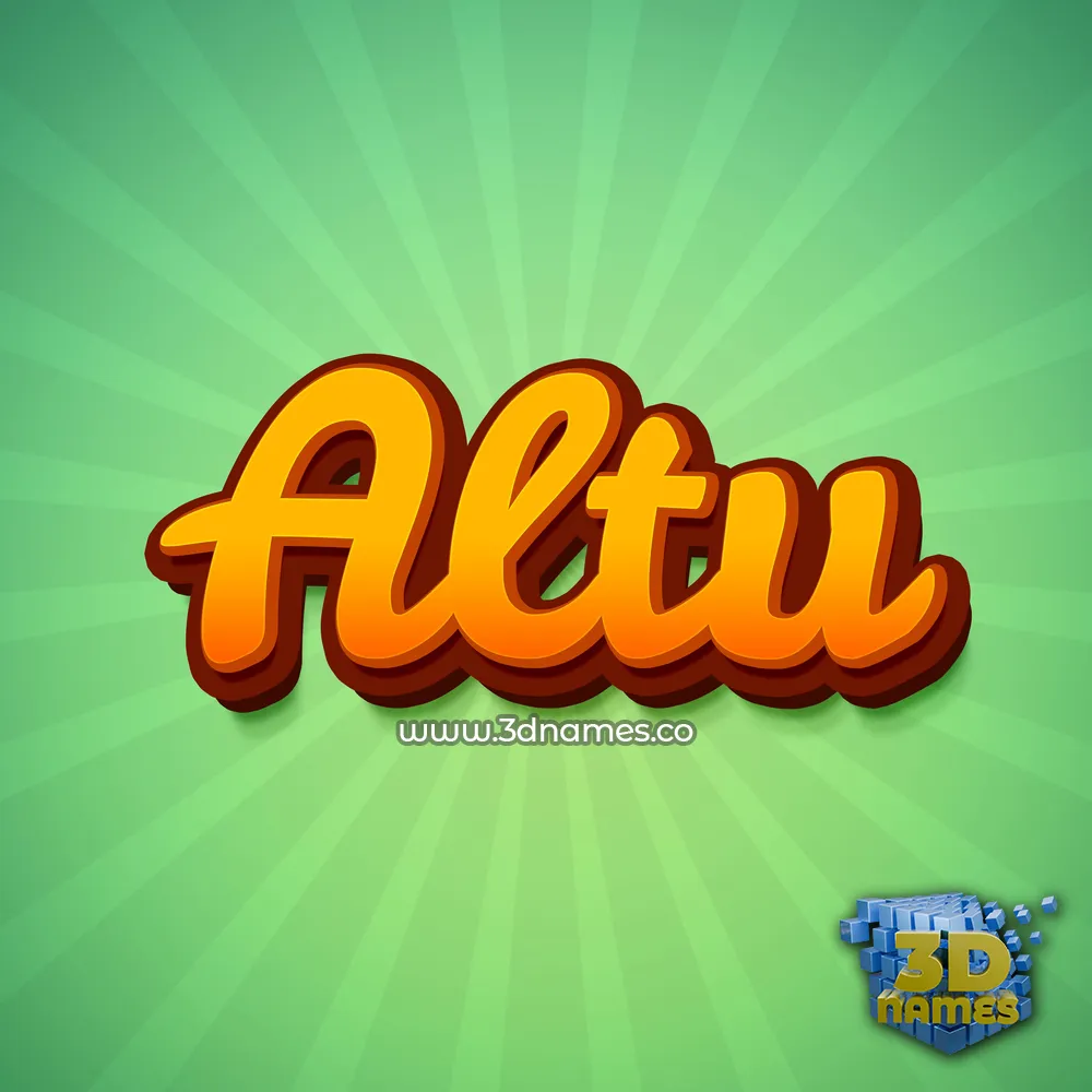 altu in Green Rays style - 3D name wallpaper