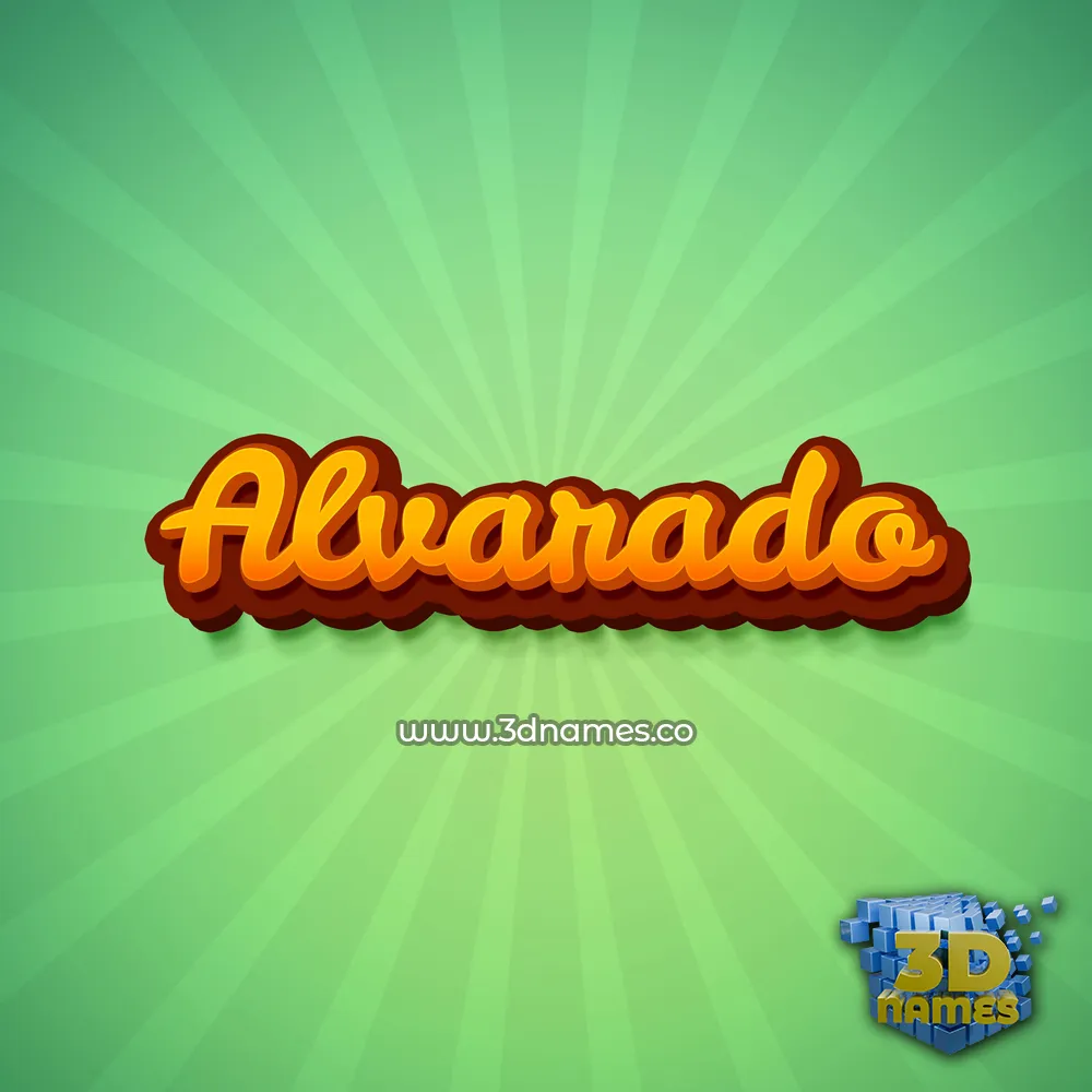 alvarado in Green Rays style - 3D name wallpaper