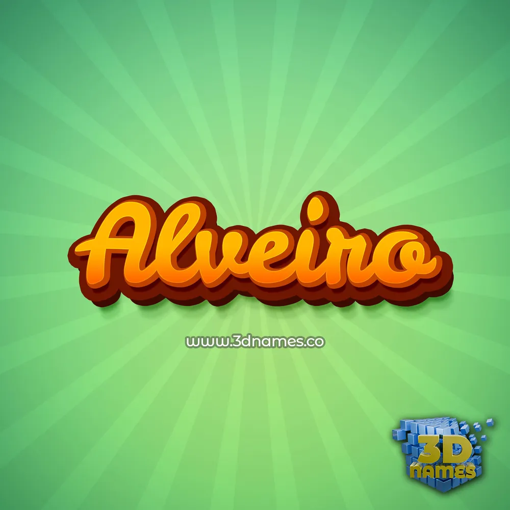 alveiro in Green Rays style - 3D name wallpaper