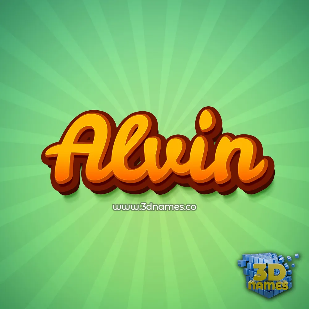 alvin in Green Rays style - 3D name wallpaper