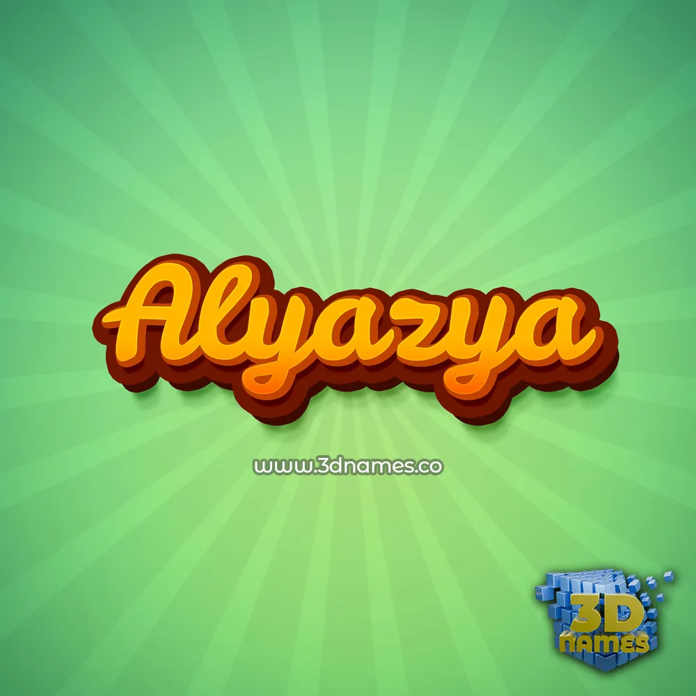 alyazya in Green Rays style - 3D name wallpaper