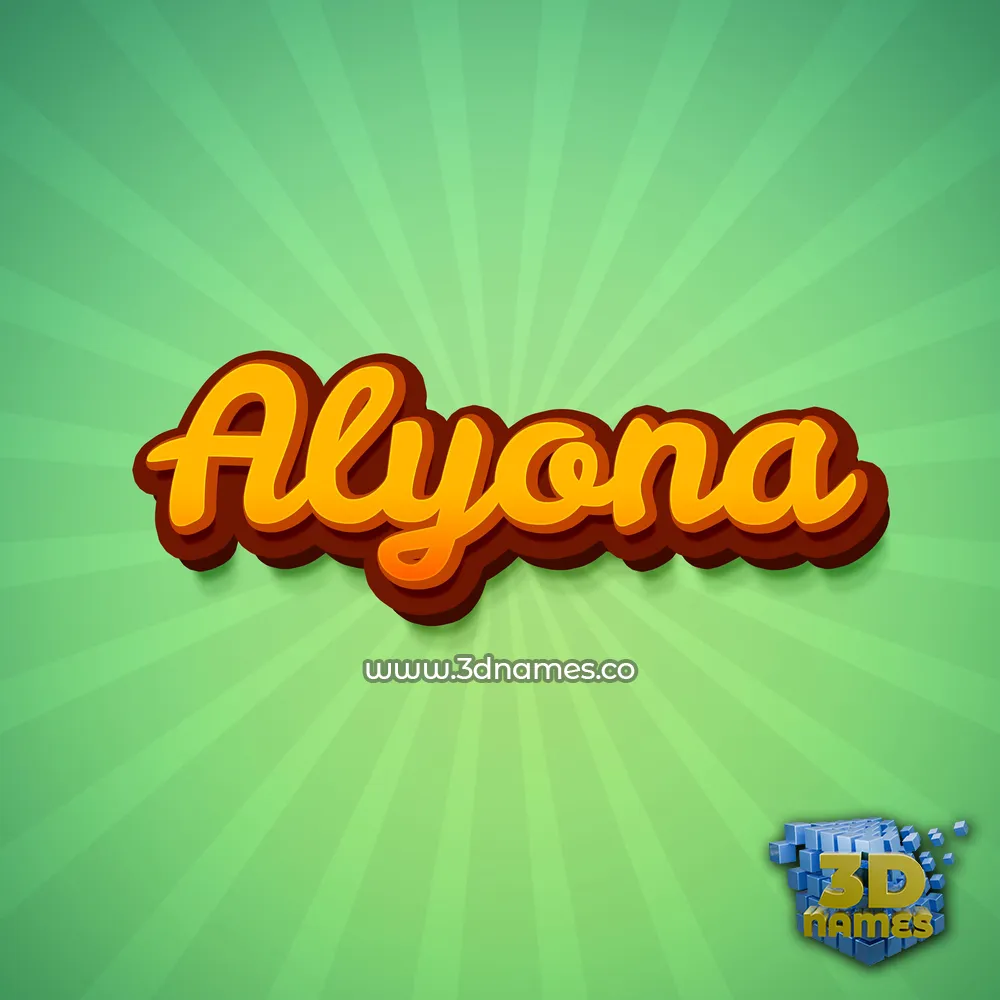 alyona in Green Rays style - 3D name wallpaper