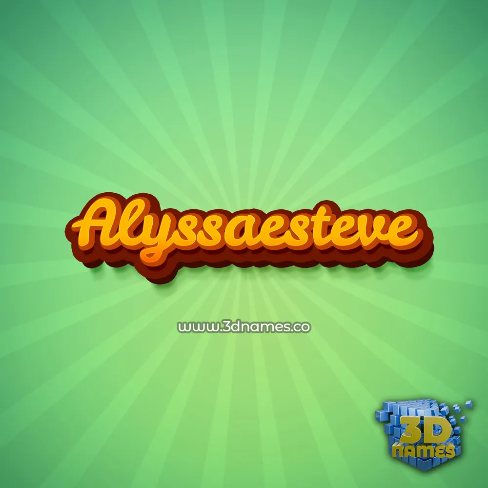 alyssaesteve in Green Rays style - 3D name wallpaper