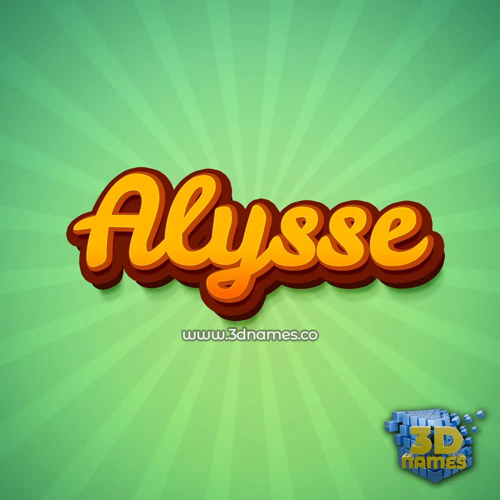 alysse in Green Rays style - 3D name wallpaper