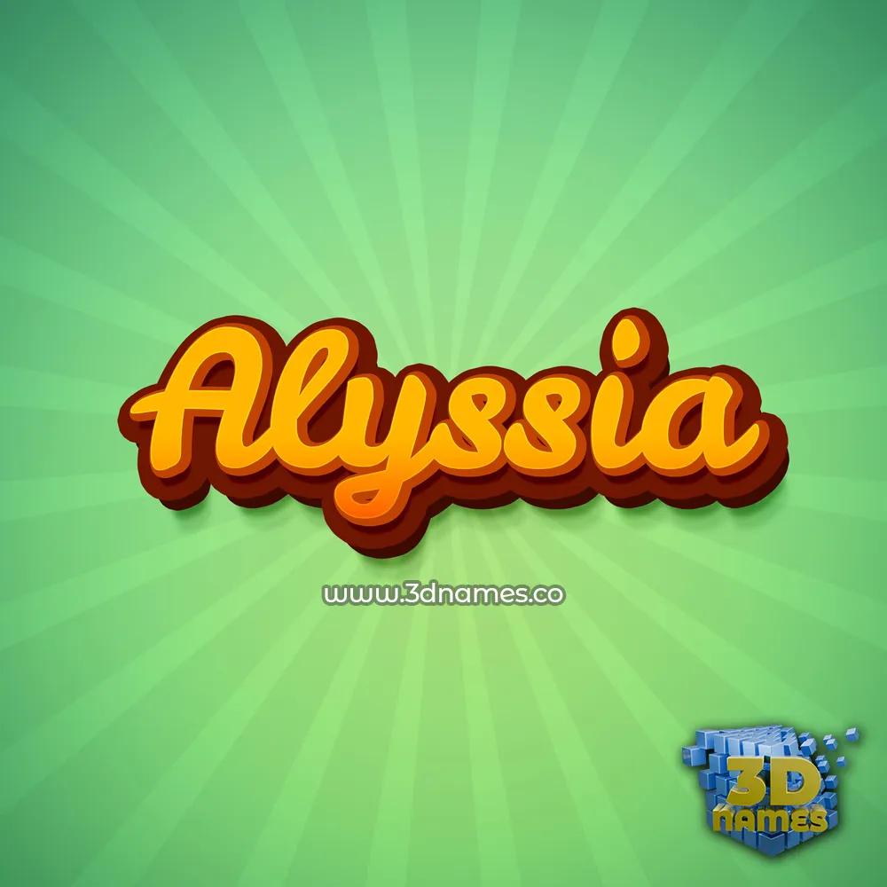 alyssia in Green Rays style - 3D name wallpaper