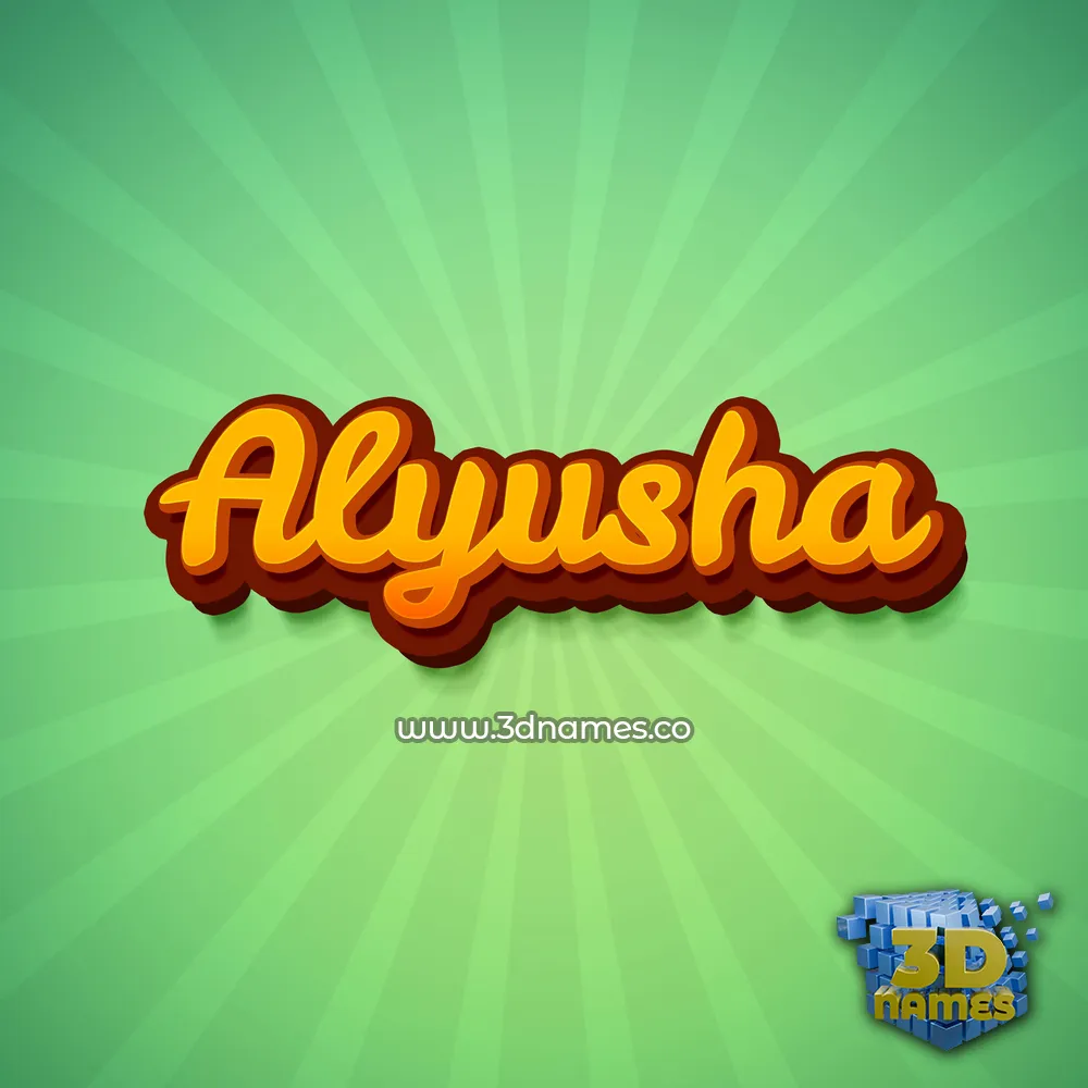 alyusha in Green Rays style - 3D name wallpaper