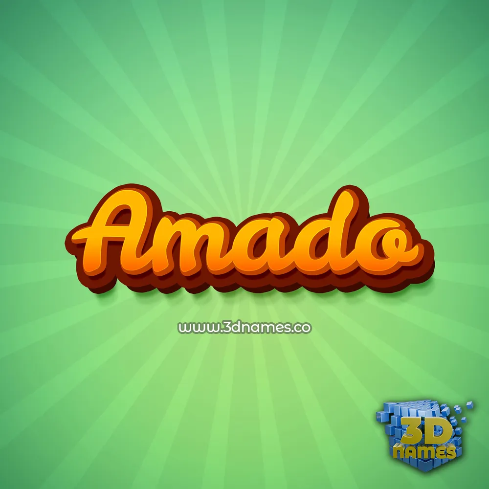 amado in Green Rays style - 3D name wallpaper