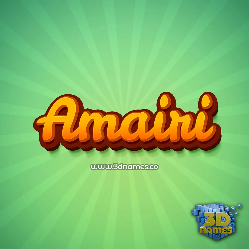 amairi in Green Rays style - 3D name wallpaper