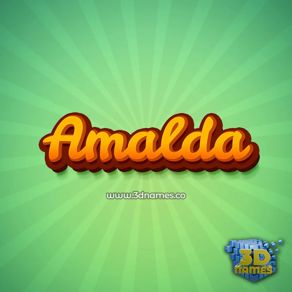 amalda in Green Rays style - 3D name wallpaper