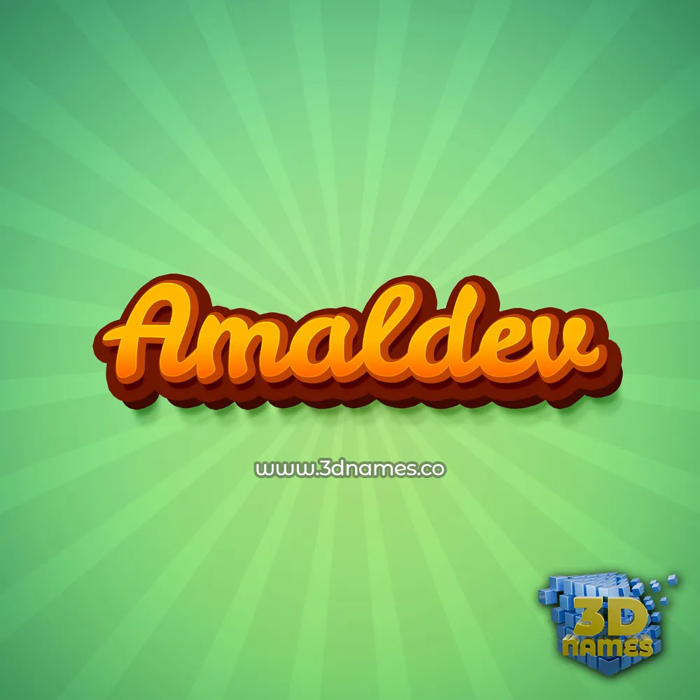 amaldev in Green Rays style - 3D name wallpaper