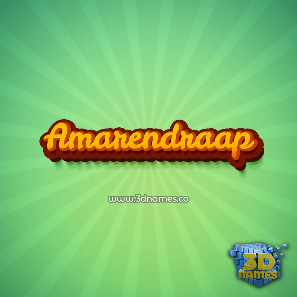 amarendraap in Green Rays style - 3D name wallpaper