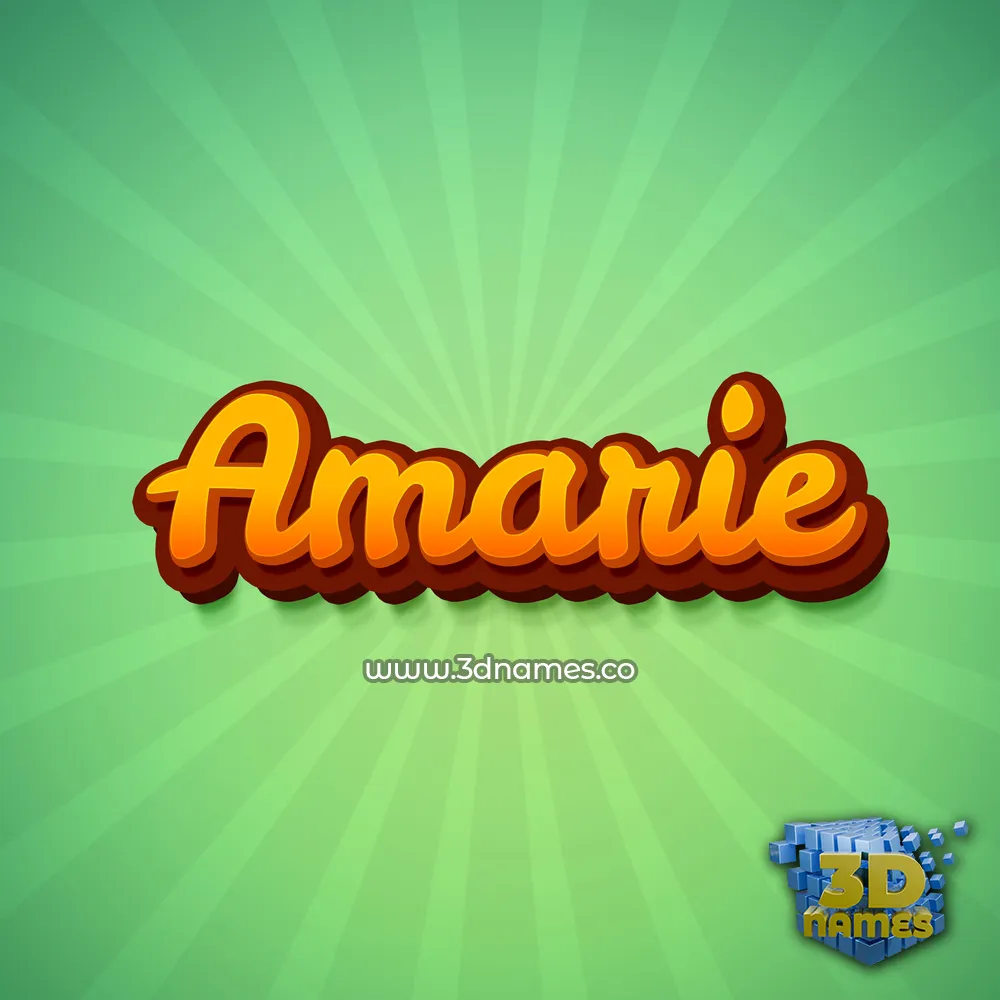 amarie in Green Rays style - 3D name wallpaper