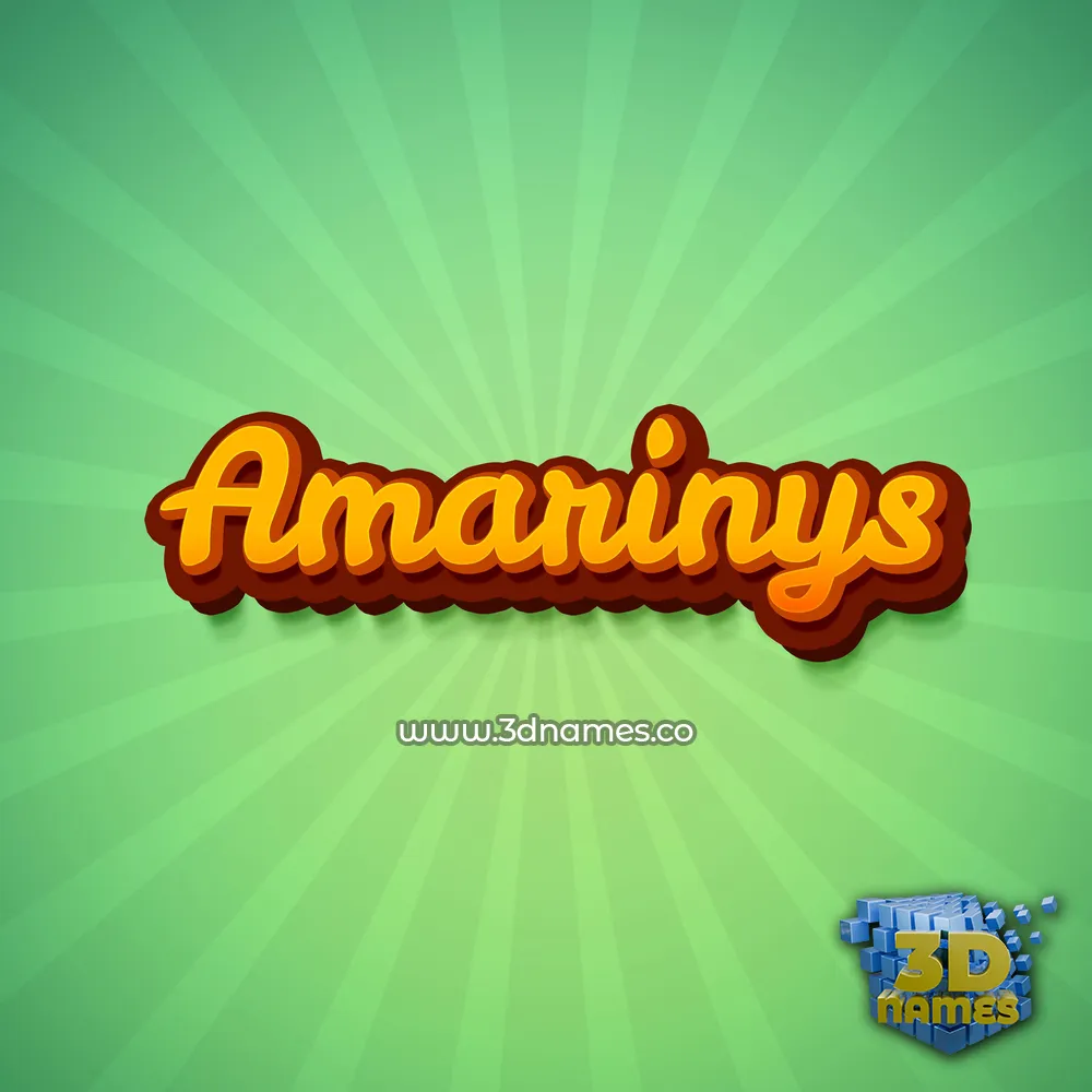 amarinys in Green Rays style - 3D name wallpaper