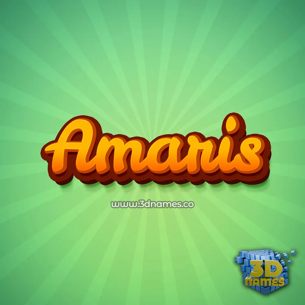 amaris in Green Rays style - 3D name wallpaper