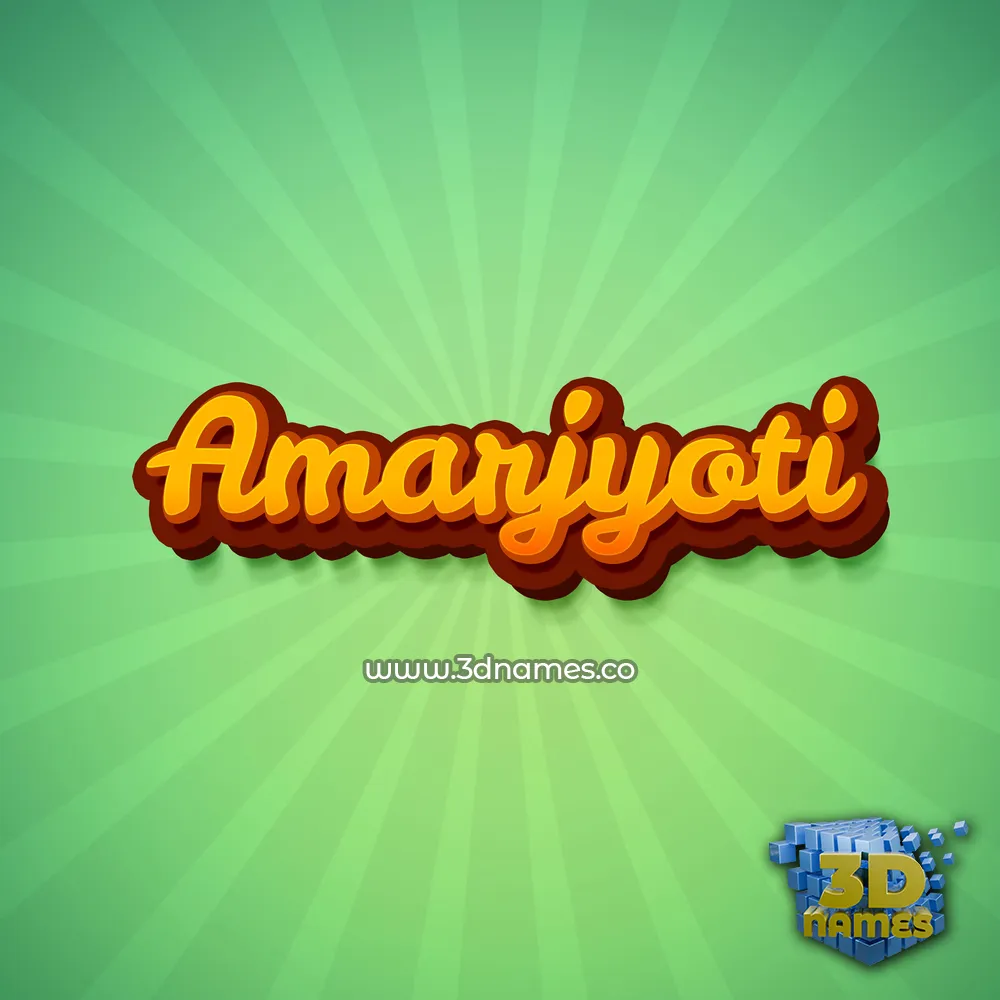 amarjyoti in Green Rays style - 3D name wallpaper