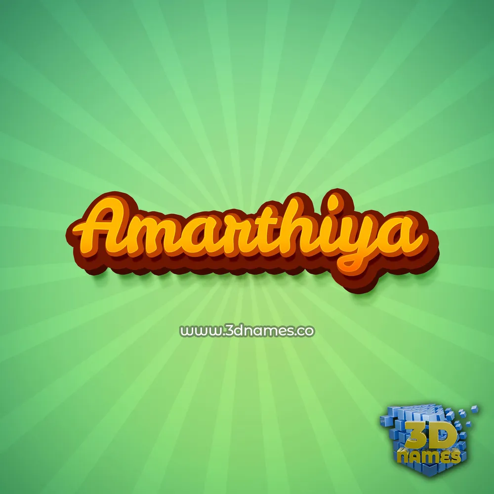 amarthiya in Green Rays style - 3D name wallpaper