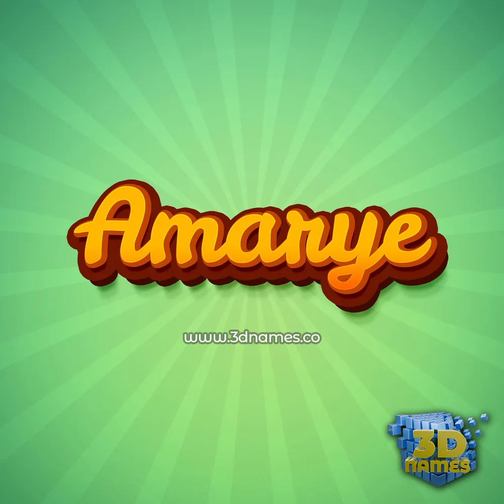 amarye in Green Rays style - 3D name wallpaper