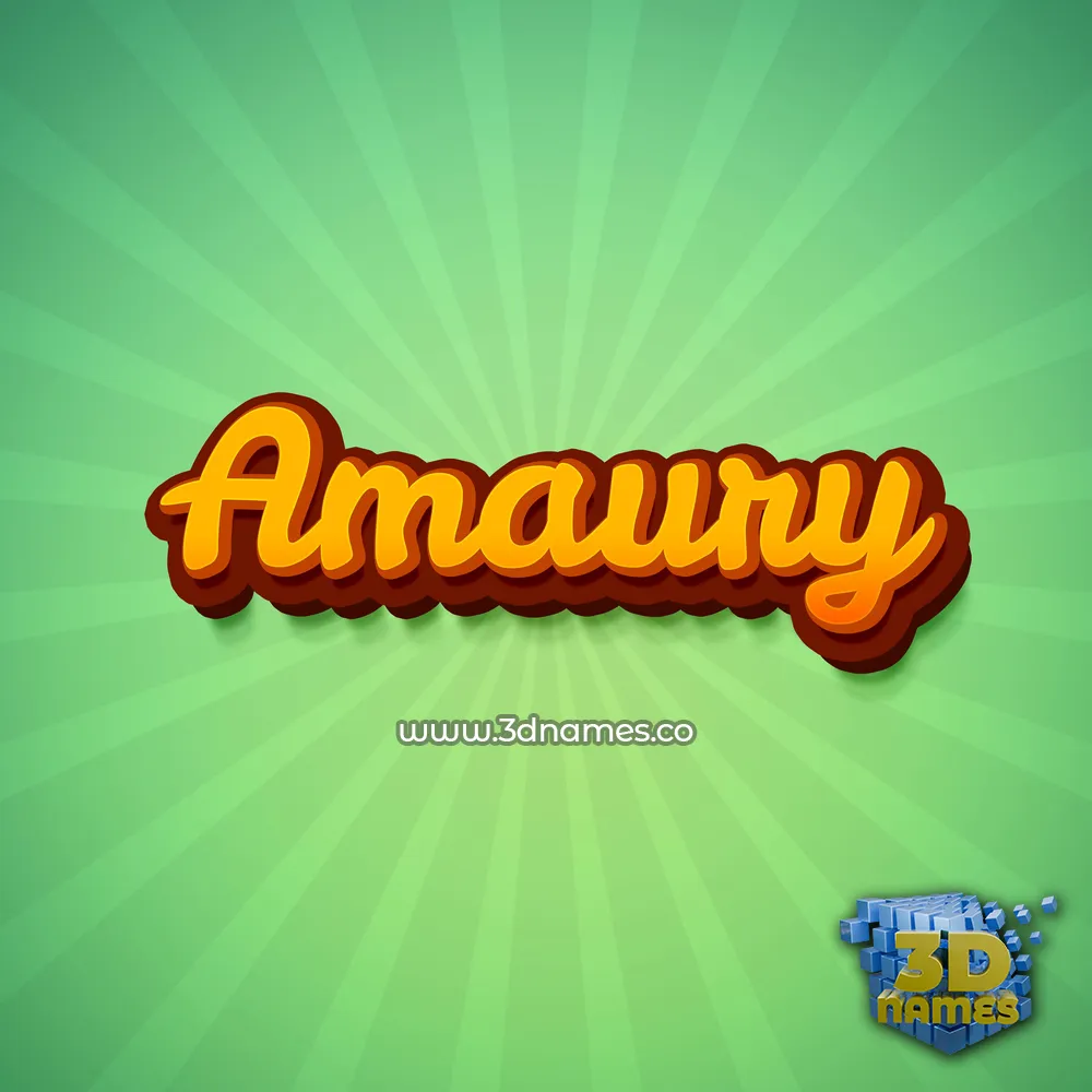 amaury in Green Rays style - 3D name wallpaper