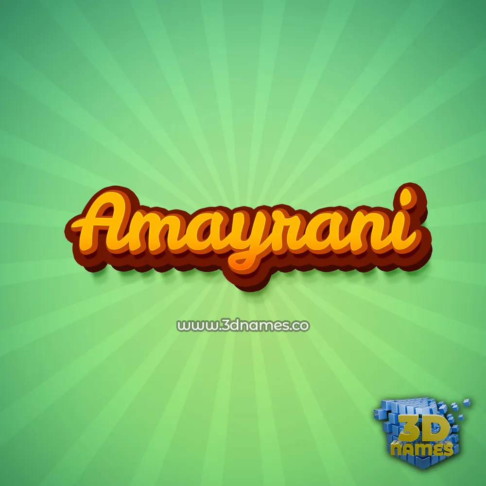 amayrani in Green Rays style - 3D name wallpaper