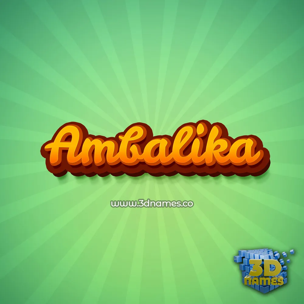 ambalika in Green Rays style - 3D name wallpaper