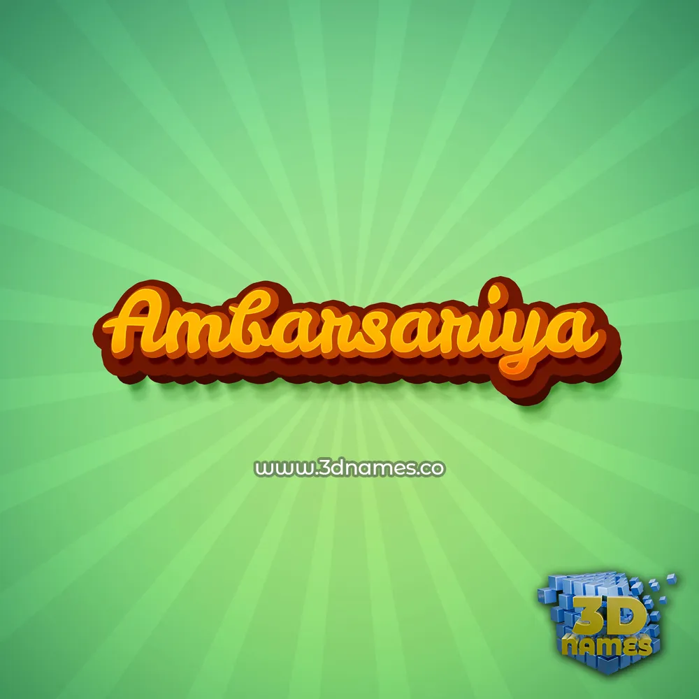 ambarsariya in Green Rays style - 3D name wallpaper