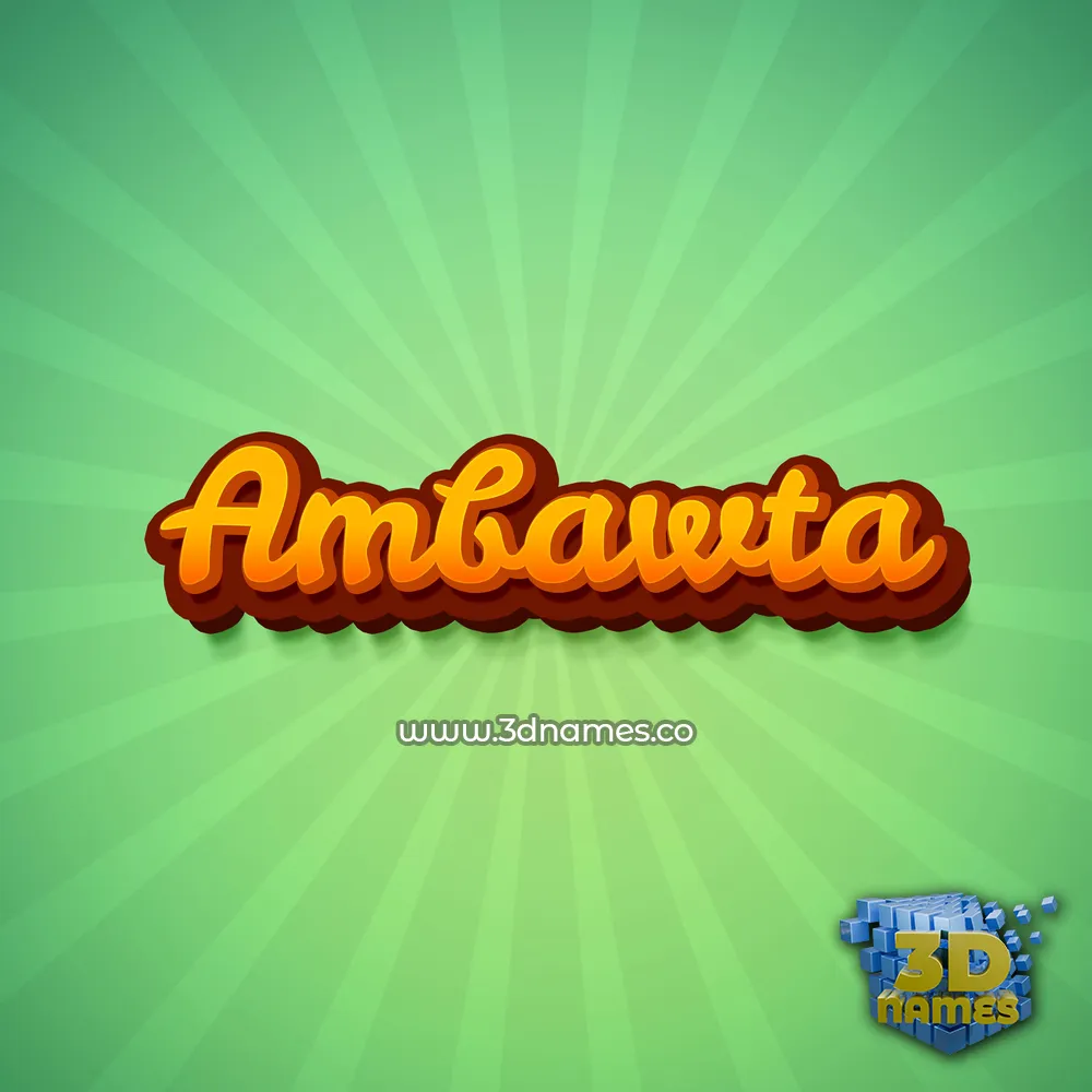 ambawta in Green Rays style - 3D name wallpaper