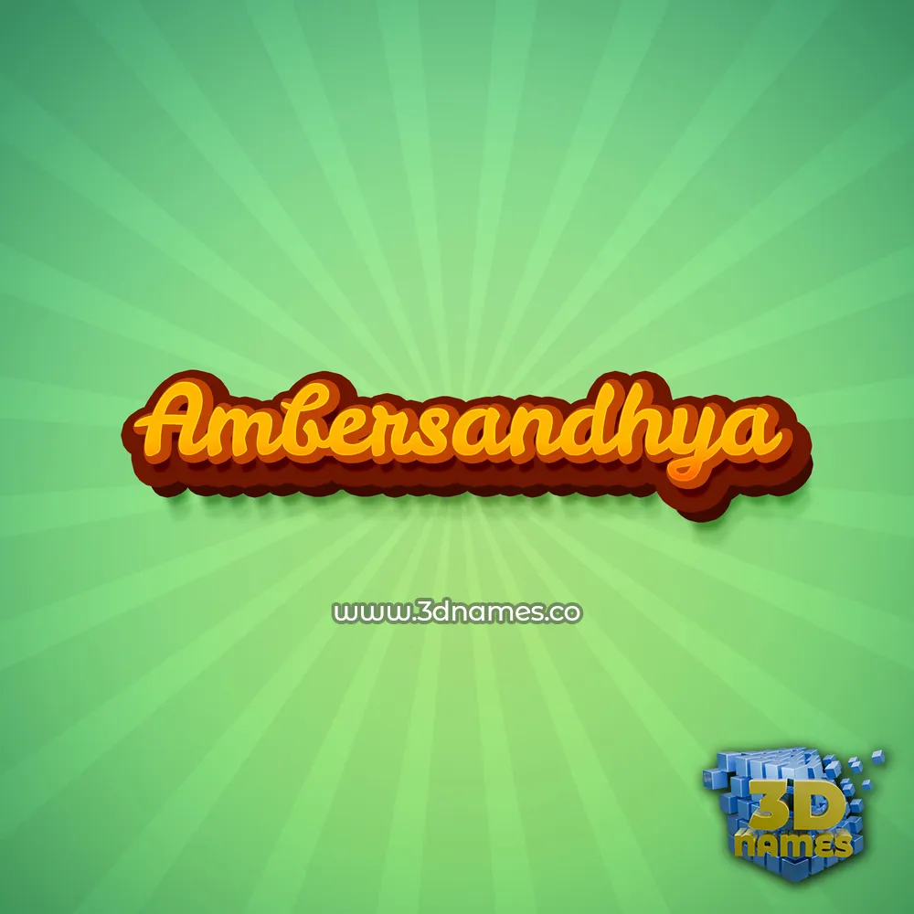 ambersandhya in Green Rays style - 3D name wallpaper