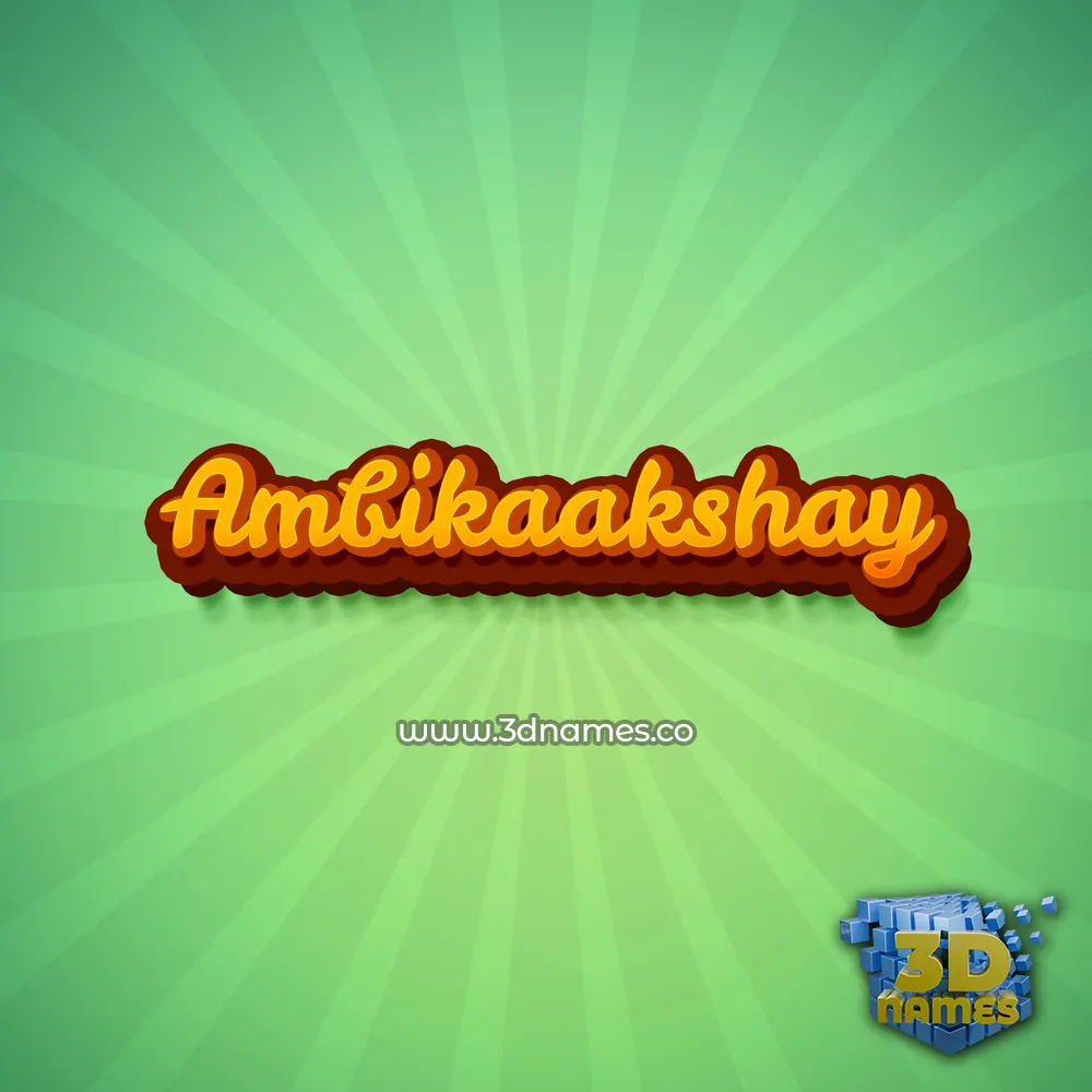 ambikaakshay in Green Rays style - 3D name wallpaper