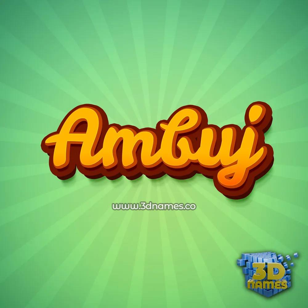 ambuj in Green Rays style - 3D name wallpaper