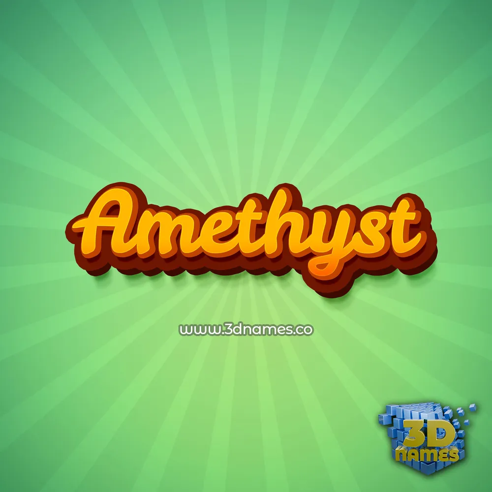 amethyst in Green Rays style - 3D name wallpaper